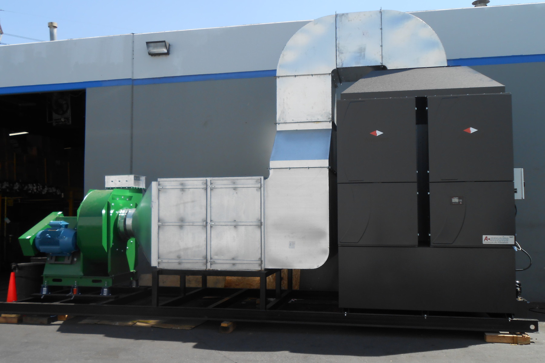 Air Pollution Control Unit designed, custom built by Air Cleaning Technology